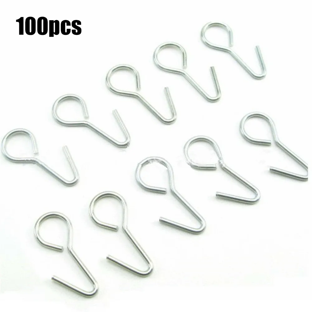 100 Pieces Metal Ring Tail S Hooks For Car Truck SUV Auto Seat Covers