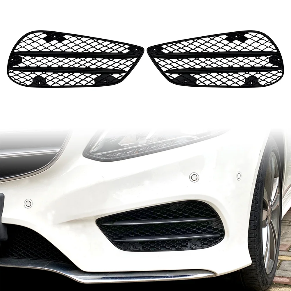 

1Pair Car Front Bumper Fog Lamp Grille Accessories For Mercedes Benz E-Class W212 E63 AMG 2013 2014 2015 Sport Version Only