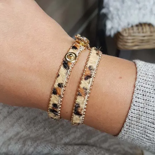 Leopard Leather Bracelets For Women Boho Button Vintage Wrap Bracelet Christmas Punk Jewelry leather braided bracelet leather bracelet