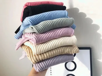 

Baby Girls Ribbed Sweater 2020 Girls Sweaters Solid Candy Color Boys Sweaters Autumn New Knitted Kids Clothing Girls Pullover