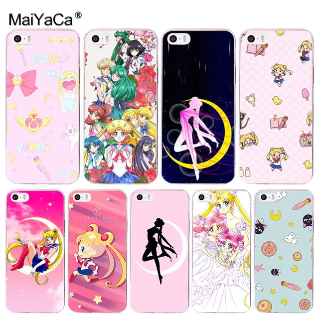 MaiYaCa Sailor Moon уникальный дизайн для iPhone 4S SE 5C 5S 6S 7 8 Plus X XR XS MAX 11 прозрачные чехлы