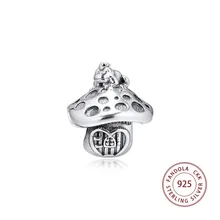 Подходит Pandora шарм браслеты бусины из стерлингового серебра 925 гриб и украшения в виде лягушек бусины для изготовления ювелирных изделий kralen