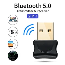 Adaptateur Bluetooth 5.0 USB, transmetteur récepteur pour Pc, ordinateur portable, écouteurs, imprimante Audio, Dongle récepteur de données