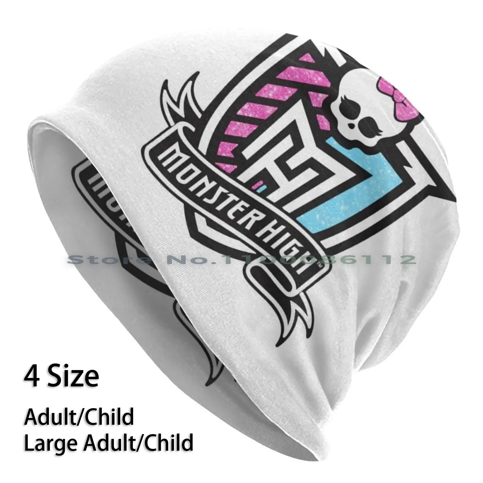 Monster High Logo Series Y2K Kidcore 2000S 00S Berretti Cappello Lavorato A Maglia Monster High Draculaura Vampire Kidcore Rainbowcore Stickercore