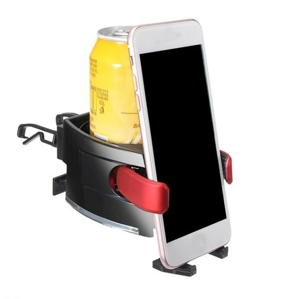 2 in 1 Adjustable Car Air Vent Drink Cup Bottle Holder Cell Phone Mount Bracket Stand