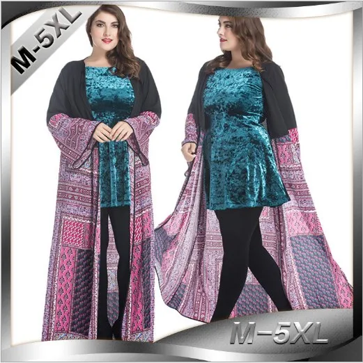 Loose Style Women Beading Plus Size Middle East Arab Malaysia Abayas Robe Female Cardigan Harajuku Muslim Islamic Abaya HJ516 |
