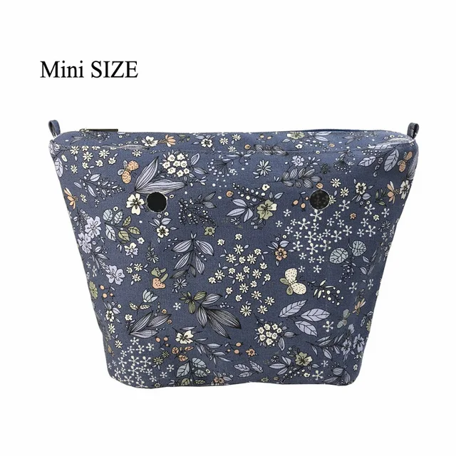 designer bags Floral Border Lining Colorful Print  Inner Zipper Pocket For Classic Mini Obag insert with inner waterproof coating for O bag wristlet corsage Totes