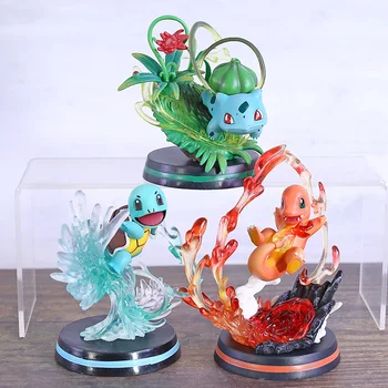 

Anime Cartoon Charmander Bulbasaur Squirtle PVC Figure Toy Monster Brinquedo Toys
