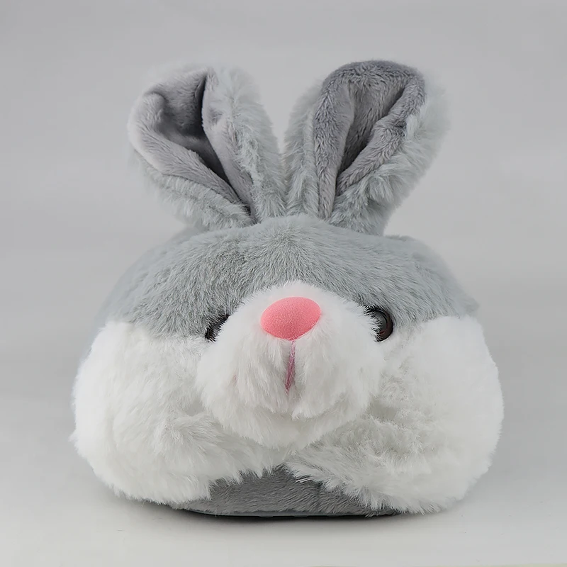 Women Cute Animal slippers Girls Rabbit Home shoes Big size 42 Non slip Flat with Winter slipper Short Plush TPR Sole women slippers lightweight slippers flat slippers