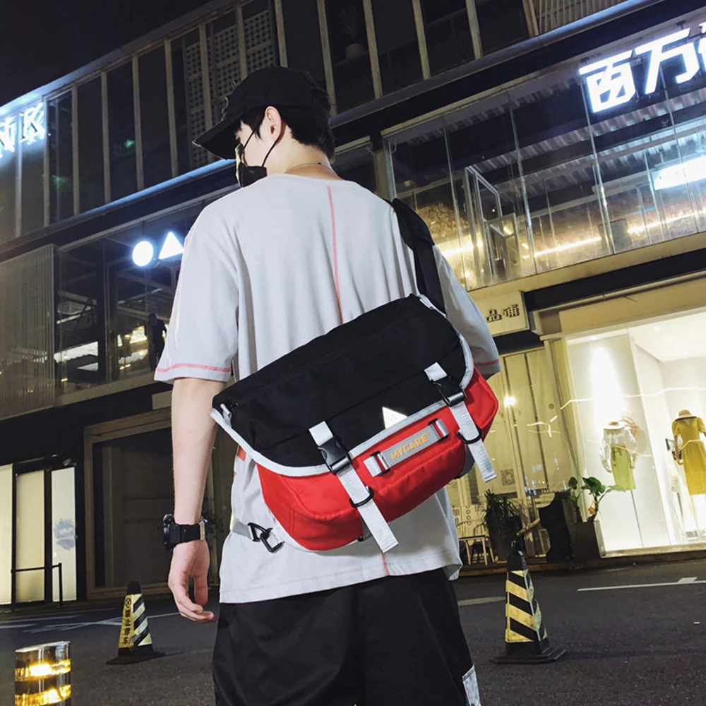 Men's Fashion Nylon Crossbody Bag Multifunctional Male Shoulder Messenger  Bags Large Satchels Business Bolsa Masculina XA292ZC