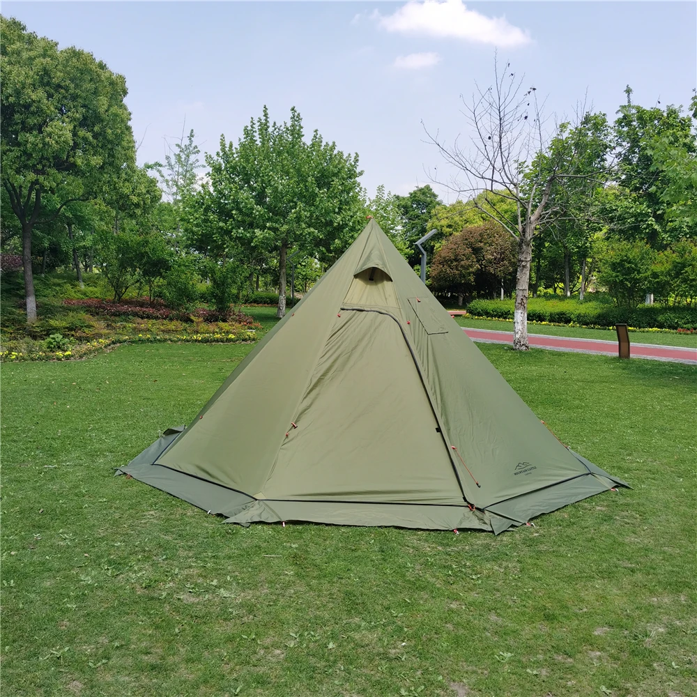 Big Bushcraft Pyramid Tent With Snow Skirt Ultralight 4season Camping  Backpacking Tent High 220cm Outdoor 210t Plaid Winter Tent - Tents -  AliExpress
