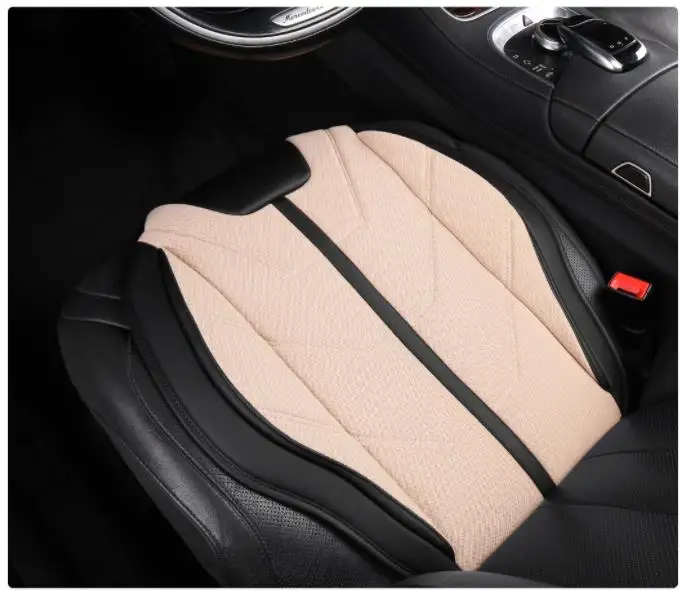 Xiaomi 3D стерео Поддержка Нескользящая подушка для сиденья автомобиля натуральная ладонь Удобная дышащая подушка для сиденья автомобиля - Цвет: Black beige