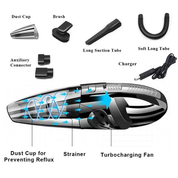 

Rechargeable Car vacuum cleaner Wireless Portable Handheld Household Black