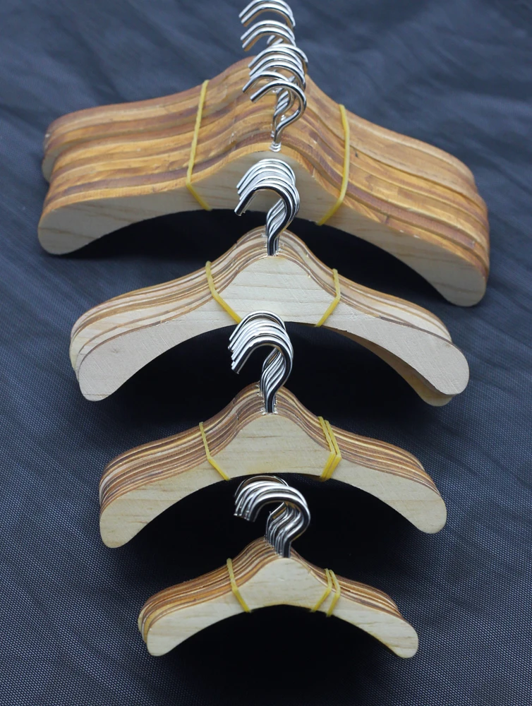 Hanger Doll Clothes Wooden Mini 10pcs/Lot 6cm/10cm/15cm 1/3 1/6 1/12 Storage Rack
