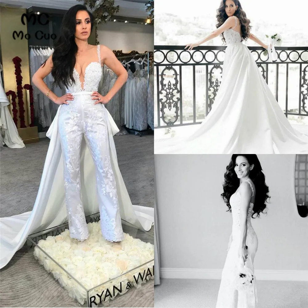 Wedding Dresses Jumpsuits With Long 