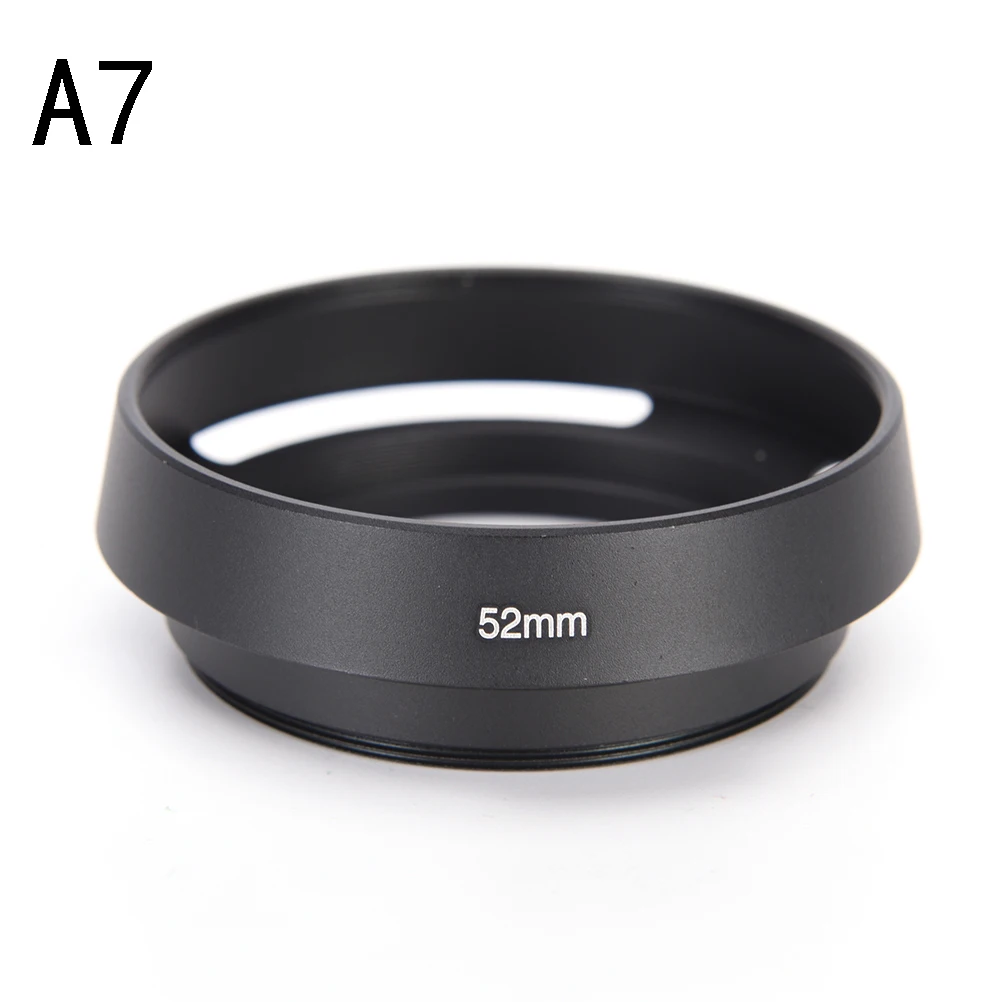 Черная металлическая бленда для объектива камеры для объектива Leica Canon Nikon 37 39 40,5 43 46 49 52 55 58 62 67 мм