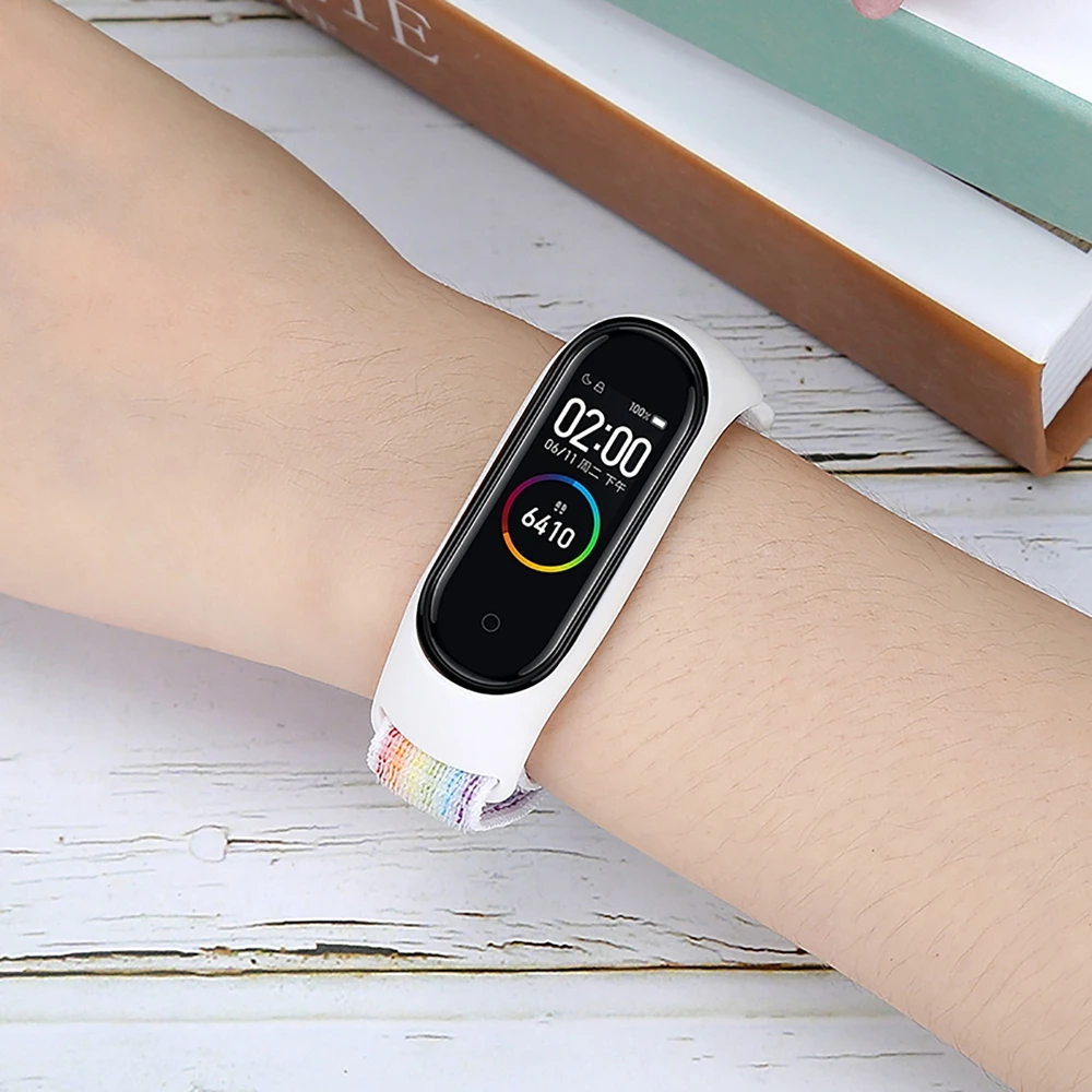 Hangrui mi Band 4 Цвета Нейлоновый сменный ремешок для Xiaomi mi Band 4 NFC умный Браслет mi band 4 3 спортивный браслет с рамкой