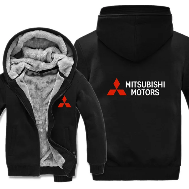 4 Толстовки с капюшоном для Mitsubishi Motor, зимняя Утепленная Мужская одежда для мужчин, унисекс, повседневная шерстяная флисовая толстовка, пальто, толстовки с машинками, пуловер, одежда - Цвет: 4