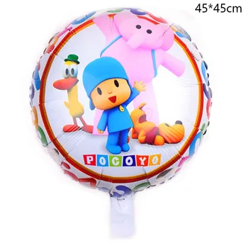 

50pcs/lot 18inch Cartoon Pocoyo Foil Balloons for Birthday Party Wedding Decoration Baby Shower Inflables Air Globos Kids Toy
