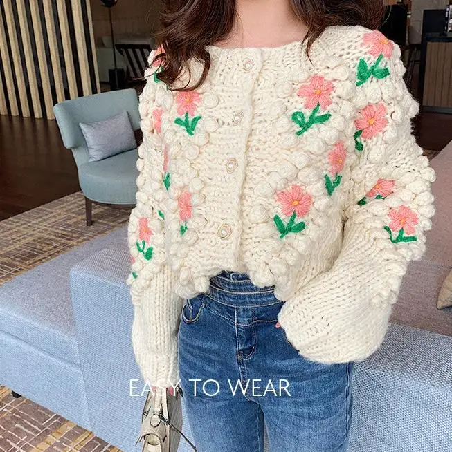 ZITY 2020 New Women Winter Handmade Sweater And