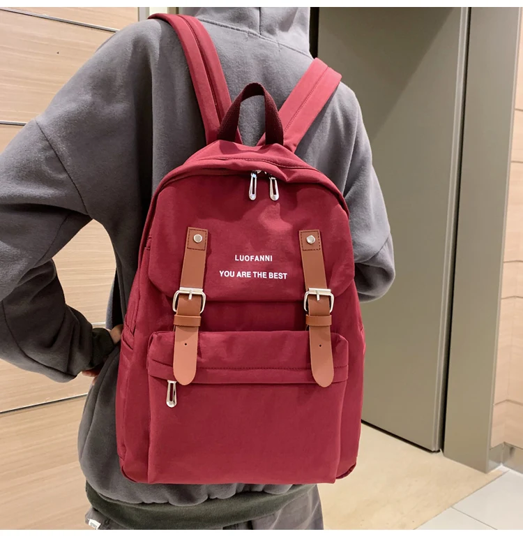 Waterproof Nylon Backpack Women 2020 Shoulder Bag Anti-theft Travel Bagpack Large Backbag School Backpack Teenage Backpack W703