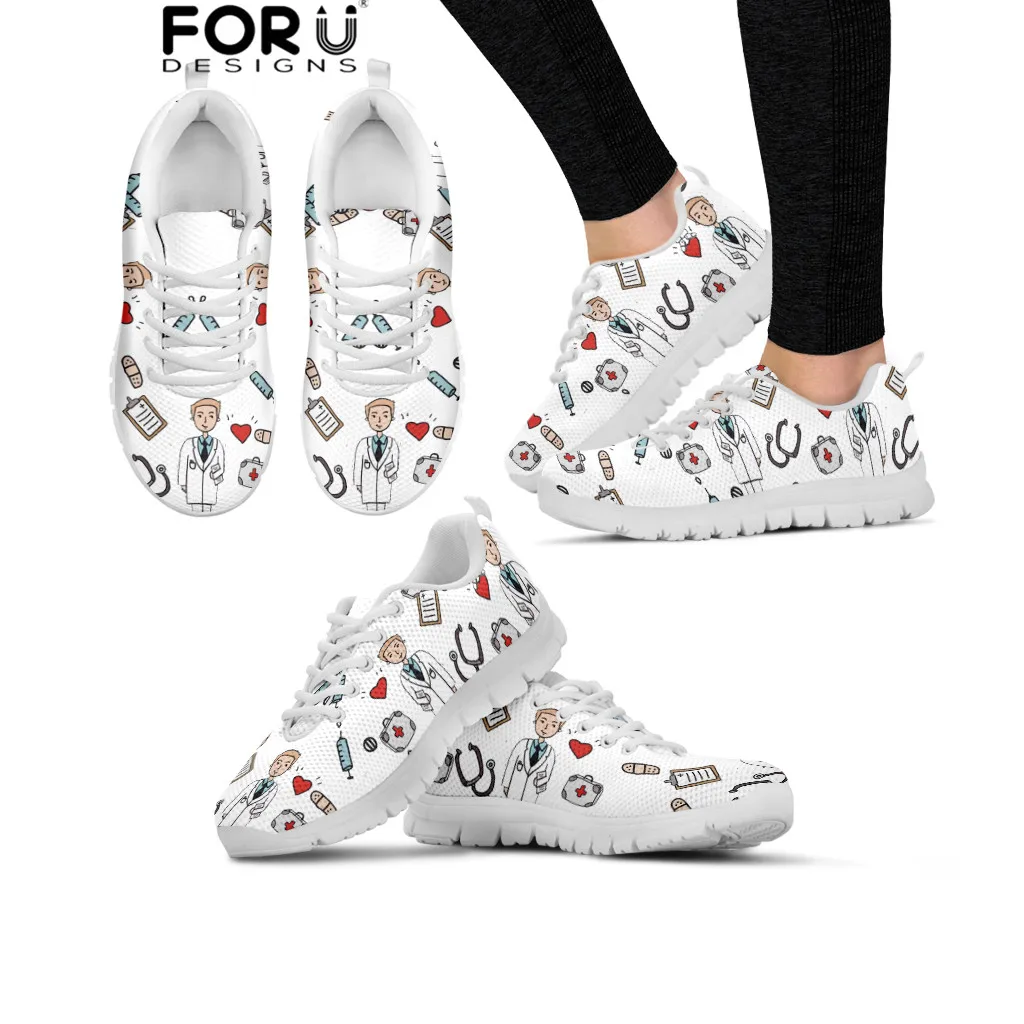 FORUDESIGNS/женские классические кроссовки с рисунком доктора для ухода за больными; женская обувь из вулканизированной кожи; tenis feminino; женская обувь на платформе - Цвет: HMF1679AQ