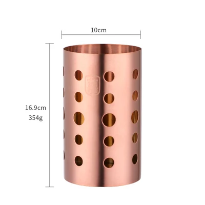 Rosegold 1 шт. нержавеющая сталь Палочки для еды трубка для хранения кухонной посуды лопата ложка нож вилка слив стеллаж кухонные инструменты коробка для хранения - Цвет: Rosegold