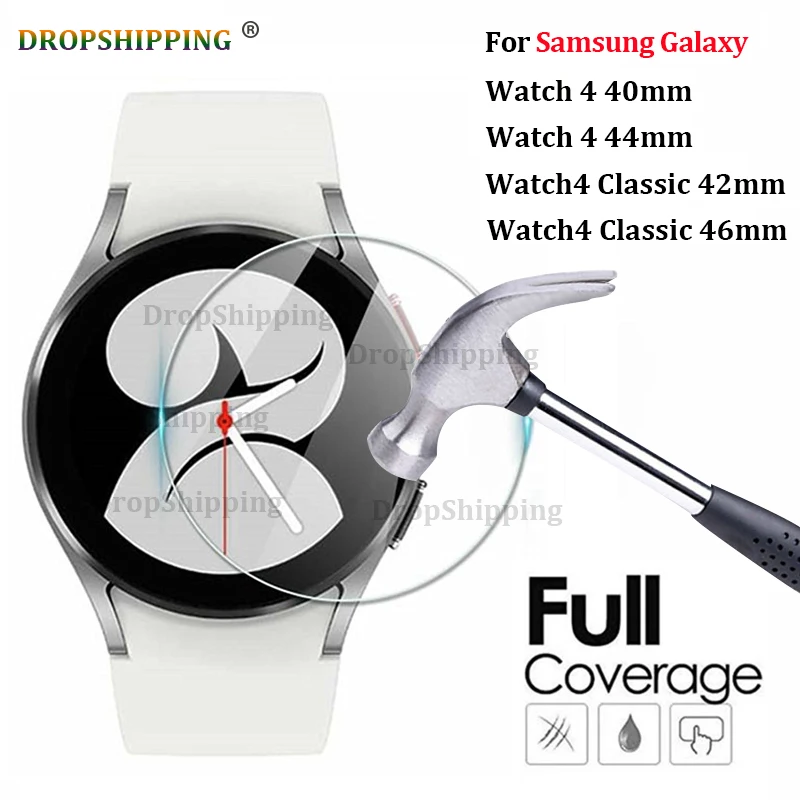 9H Tempered Glass For Samsung Galaxy Watch 4 40/44mm Screen Protectors Watch4 Classic 42/46mm Clear Protective Protection Film |