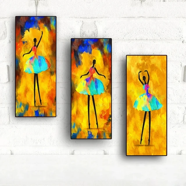 Ballet Girl Abstract Paintings Printed on Canvas 1