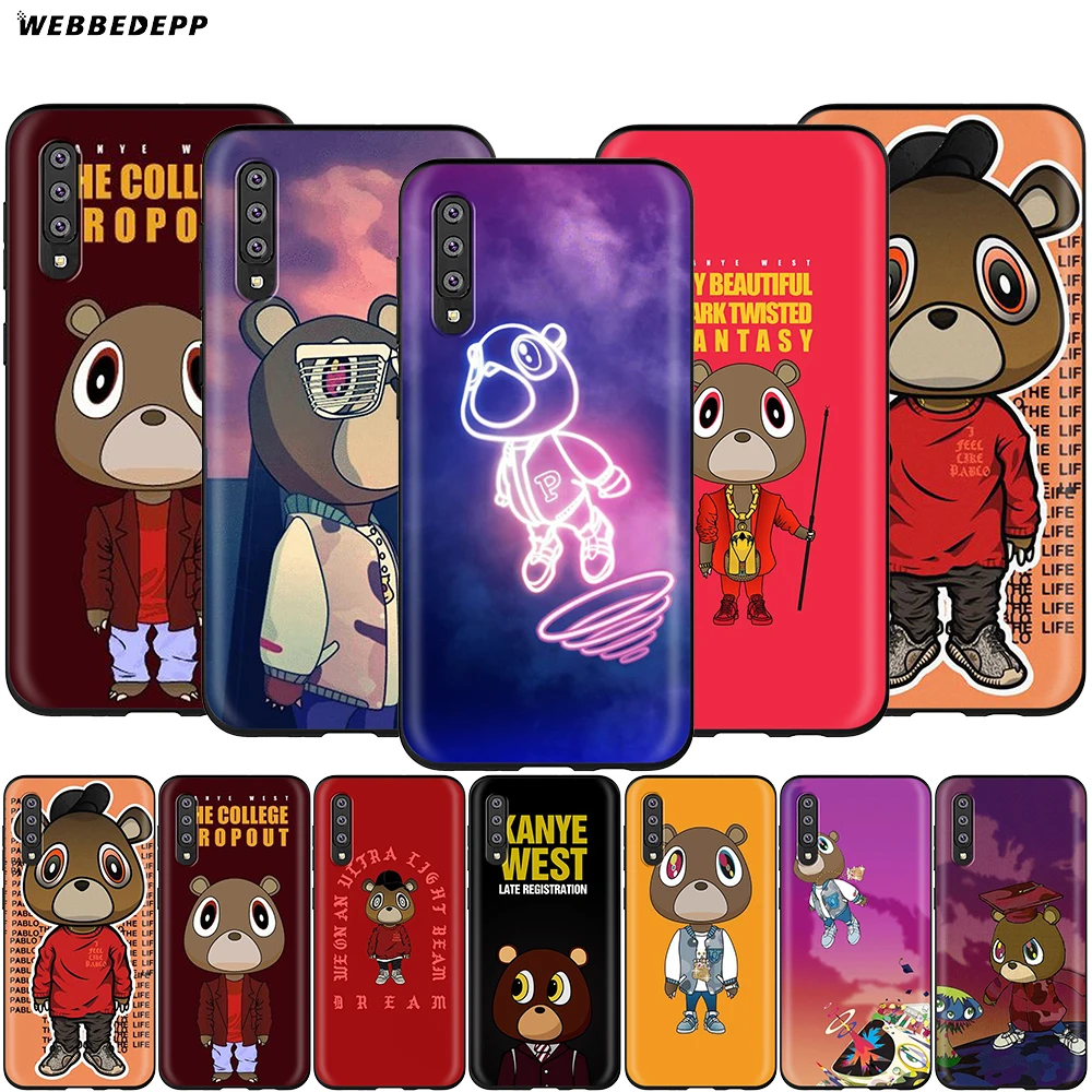 Webbedepp Kanye чехол с медведем для Samsung Galaxy S7 S8 S9 S10 Plus Edge Note 10 8 9 A10 A20 A30 A40 A50 A60 A70|Бамперы| |