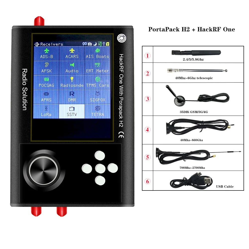 Новое программное определяемое радио PortaPack H2 и HackRF One + 0.5ppm TXCO SDR 1 МГц 6 ГГц в сборе с