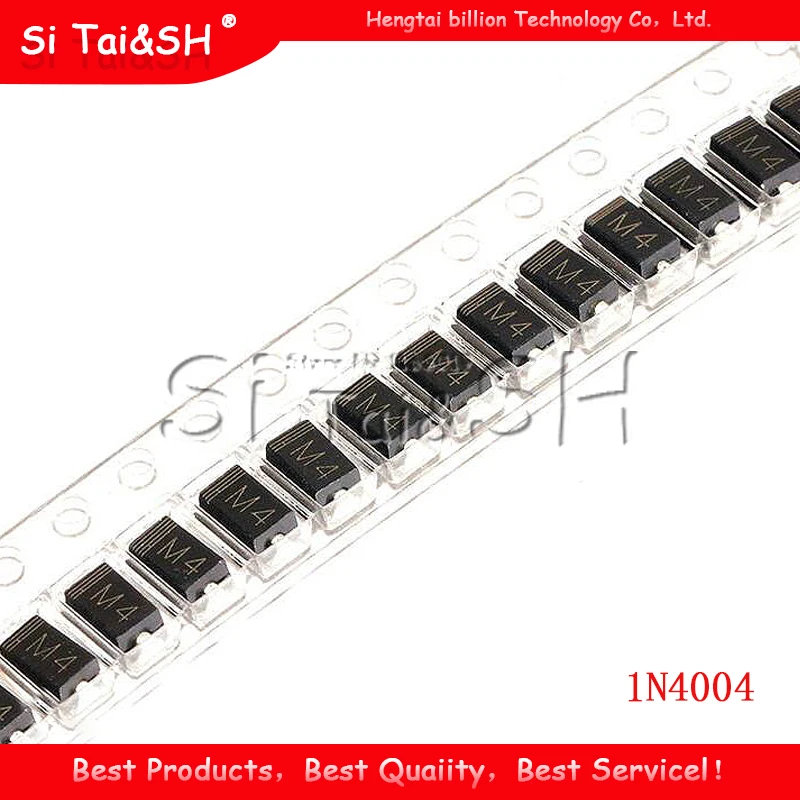 100 шт. диод M4 1N4004 SMD 1A 400 V IN4004 выпрямительный | Электронные компоненты и