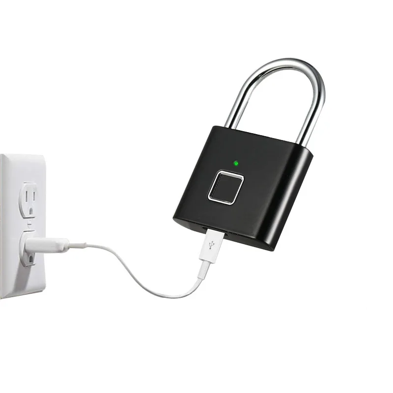 

Fingerprint Lock Smart Padlock Thumbprint Door Padlocks Portable Anti-Theft Fingerprint Lock for Bag Drawer Suitcase