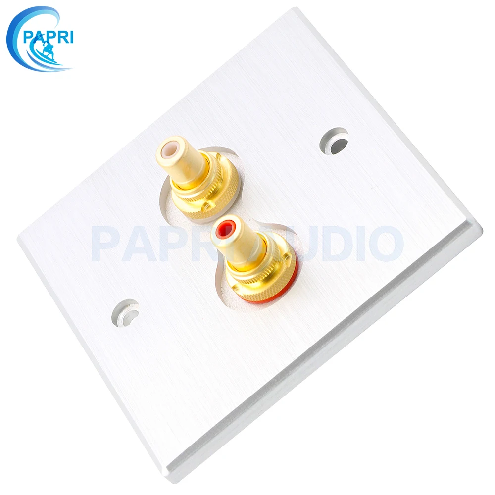 PAPRI Позолоченный разъем RCA+ Алюминий CNC 2/4/5/6/8 отверстий, котор подвергли механической обработке Алюминий зажимный Винт Разъем RCA стенная панель доска Hifi DIY аудио