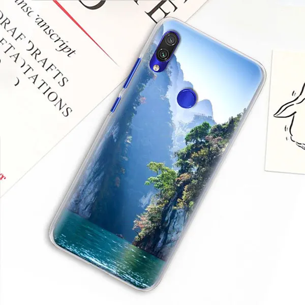 Пейзаж горы пейзаж чехол для Xiaomi mi A3 A1 A2 8 Lite 9T CC9E Играть Red mi K20 Pro 7A Note 7 фотоаппаратов моментальной печати 7S жесткий прозрачный чехол Capa - Цвет: 13