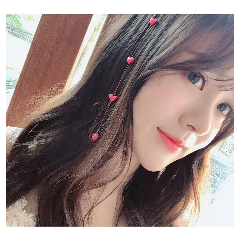 Simples de Multi Linha do Cabelo Acessórios para o Cabelo Lote Faça Você Mesmo Filamento Abs bb Clipe Coração Loving Ha1227 Invisibilidade Ferramentas Hair Styling 120 Pçs - 10 Filamento ABS Linha Do Cabelo BB Clipe