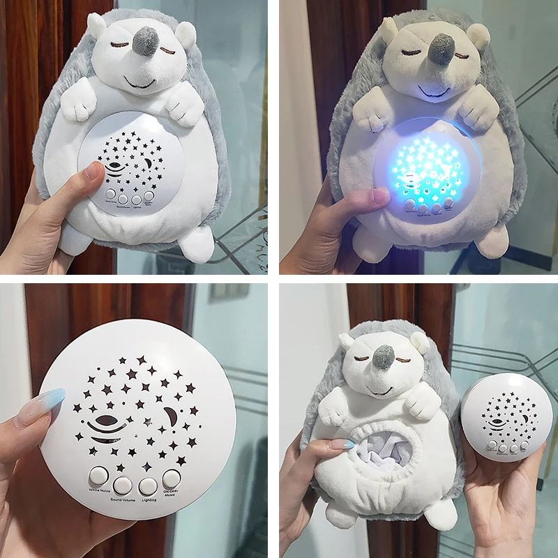 Stuffed Animal Plush Toys Doll Musical LED Projector Night Lamp Baby Bedtime Soothing Comfort Doll Educational Gifts for Kids