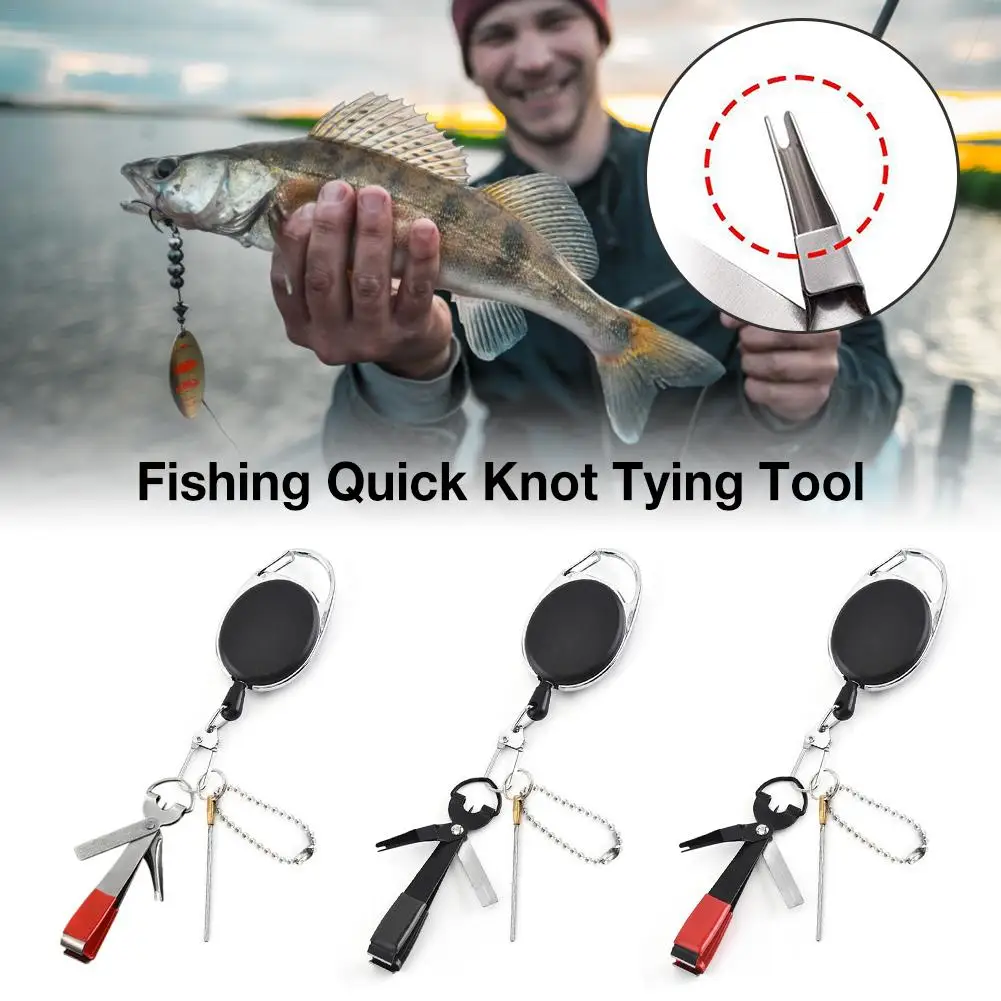 Fishing Quick Knot Tying Tool, Fly Line Clippers, Zinger Retractor