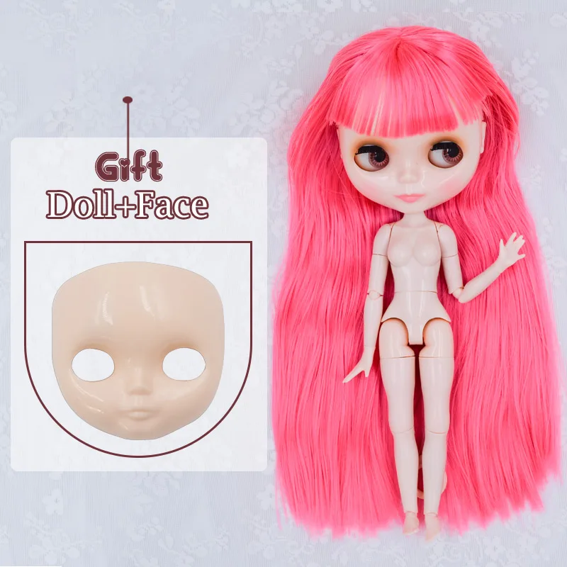 Кукла Blyth BJD, кукла Blyth, Обнаженная, индивидуальные блестящие куклы для лица, можно изменить макияж и платье, DIY, 12 дюймов, шарнирные куклы 1 - Цвет: FNBL02