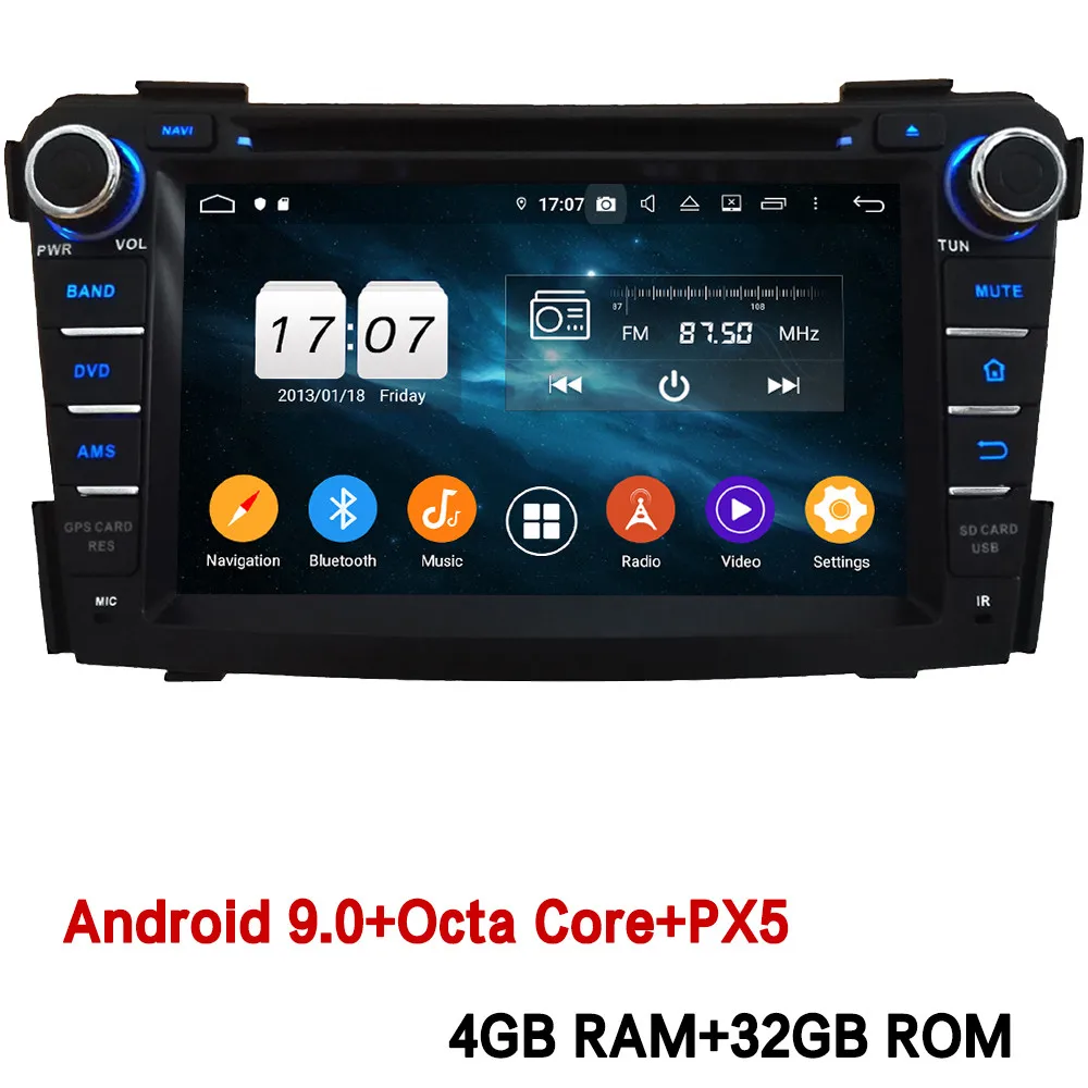 4GB RAM x 32GB ROM Klyde 4G wifi Android 9,0 Восьмиядерный 4 Гб ОЗУ 64 Гб ПЗУ DSP BT RDS автомобильный DVD мультимедийный плеер Радио стерео для hyundai I40 2011 - Цвет: 4GB RAM x 32GB ROM