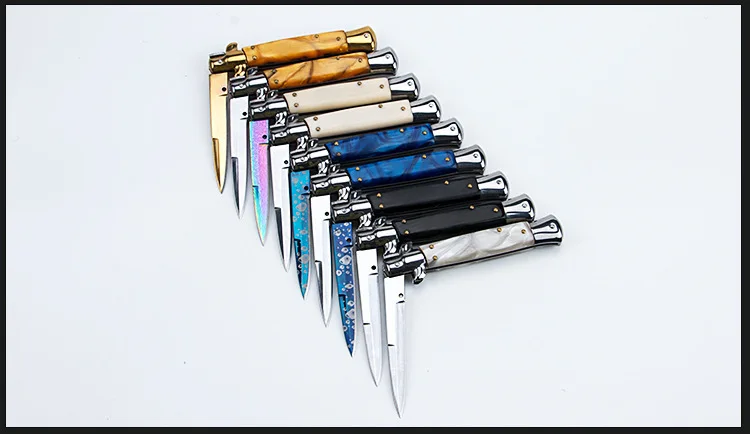 Итальянский мафиозный нож AKC, классический нож, нож для игры, нож для прыжков, Ретро складной нож, меч, складной нож, нож для выживания