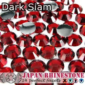 

Dark Siam Red Plastic Nail Crystals Rhinestone SS16 SS20 SS30 Resin Non Hotfix FlatBack stones glitters for Glue DIY Phone