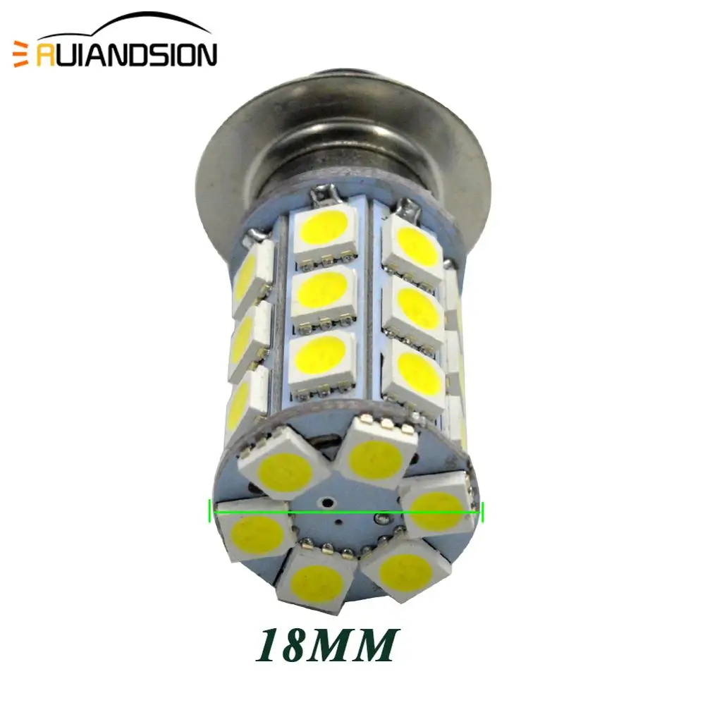 1 шт. 6VDC 12V 6-30V H6M P15D светодиодный мотоциклетный головной светильник лампы туман светильник 27 5050SMD лампа скутер мото аксессуары для вождения светильник s