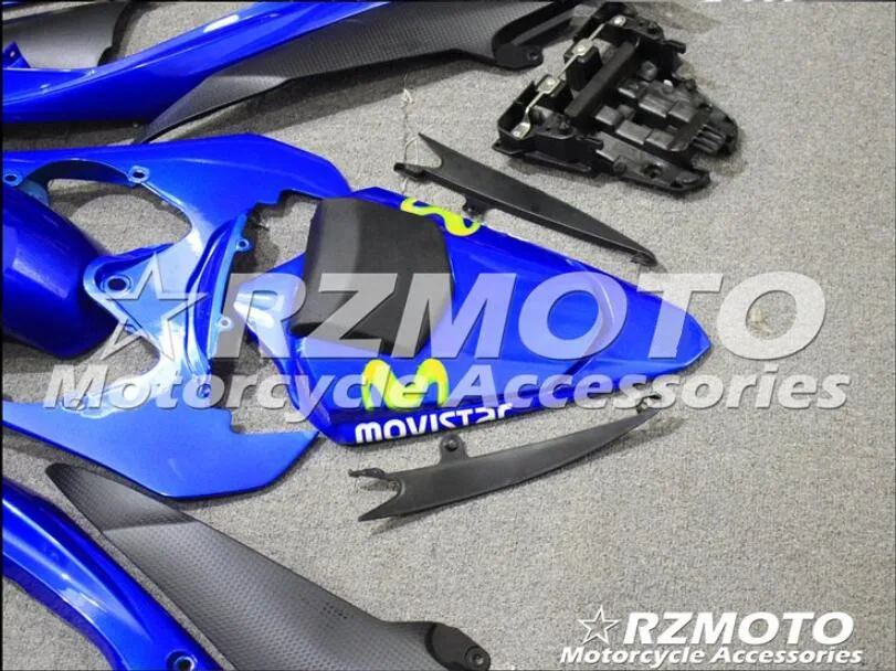 4 подарки набор впрыскивателей Мотоцикл Обтекатели Fit для YAMAHA YZF-R6-600 2008- 08-16 Кузов Набор изготовленный на заказ синий прохладный