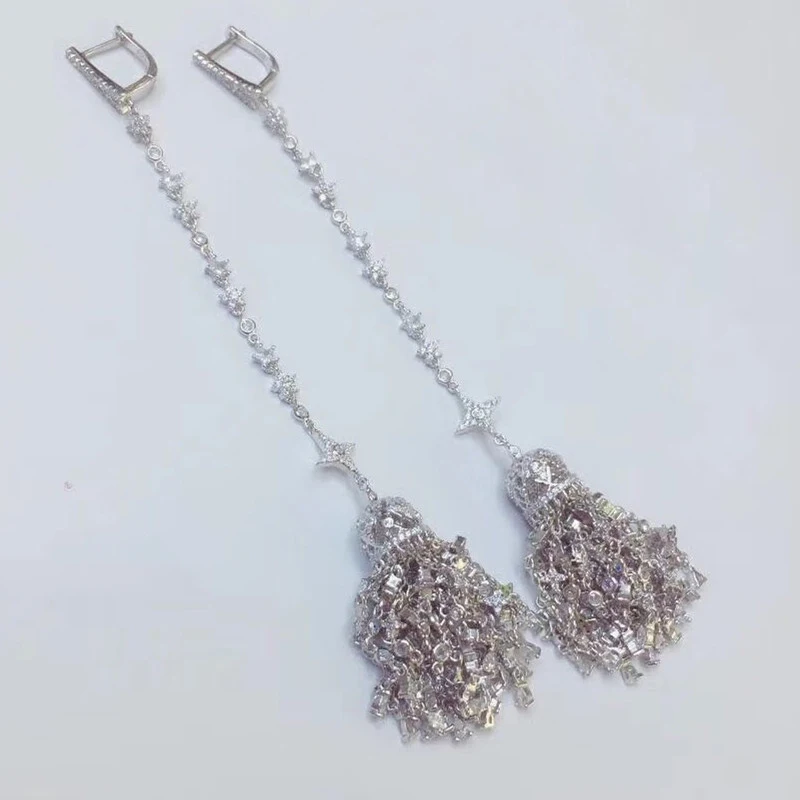 

Designer Fashion 925 Sterling Silver Jewelry 3A Cubic Zirconia Party Earring
