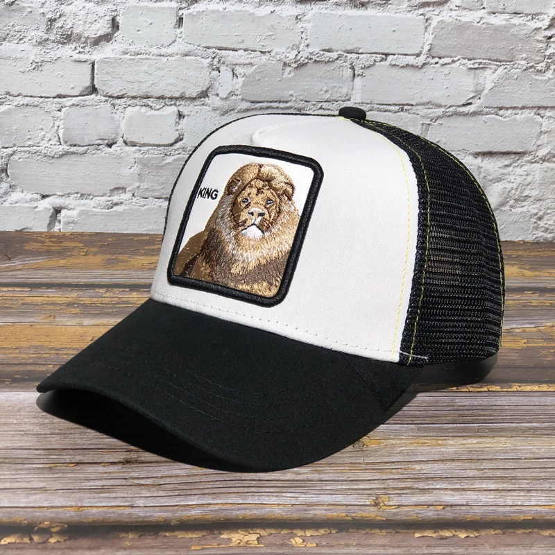 Новинка, бейсболки Goorins Brothers, Король Лев, вышивка с животными, для мужчин и женщин, Универсальная регулируемая бейсболка высокого качества