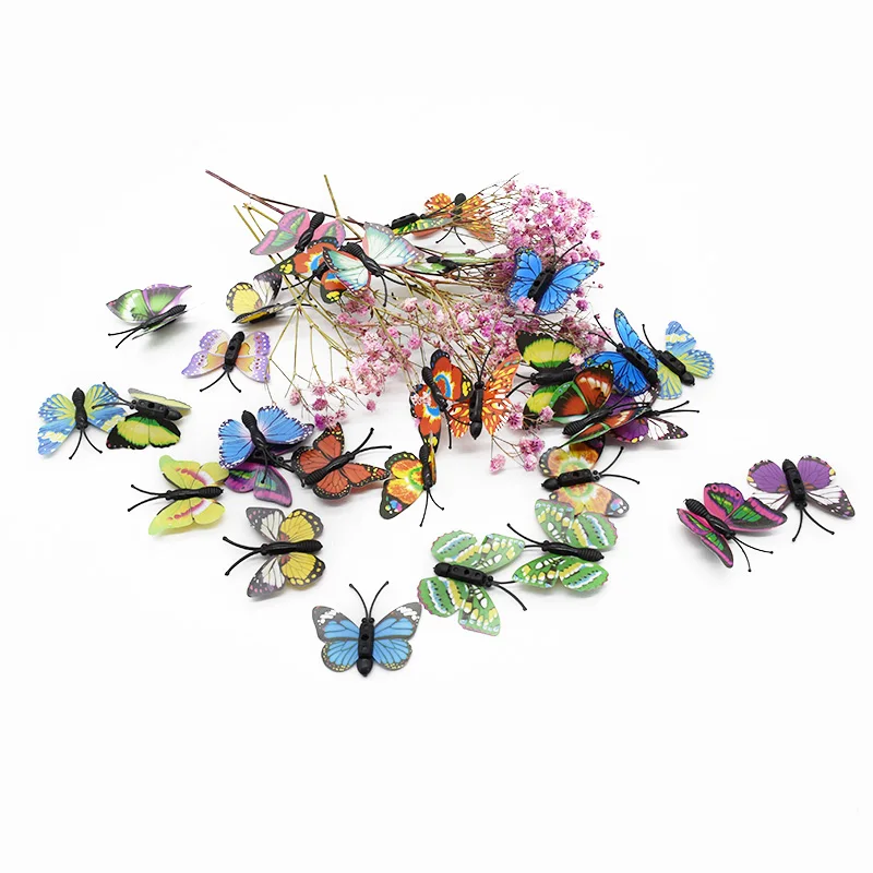 20 Pieces Artificial butterfly 4cm 6cm 7cm Home decoration accessories Headdress Wall Stickers Candy box Scrapbooking Background 20 Pieces Artificial butterfly 4cm 6cm 7cm Home decoration accessories Headdress Wall Stickers Candy box Scrapbooking Background