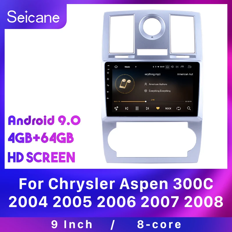 Seicane автомобиля Navi " стерео HD 4+ 64 Гб Android9.0 gps для Chrysler осина 300C 2004 2005 2006 2007 2008 8-ядерный мультимедийный плеер