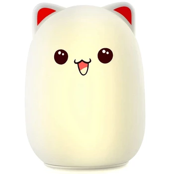 

Cute Bear Light Baby Night Light Children's Night Light Self-Timer Control Soft Silicone Night Light USB Rechargeable Warm White