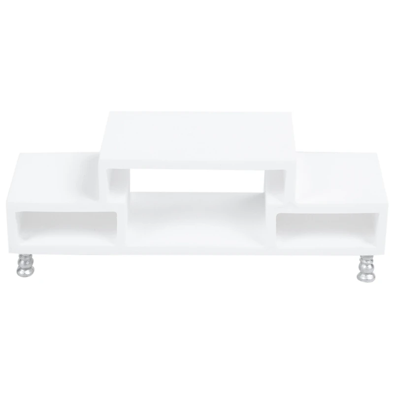 Кукольный домик миниатюра 1: 12 игрушечной мебели белый ТВ шкаф L11.9cm